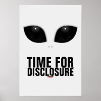 Affiche de divulgation des yeux des Aliens gris