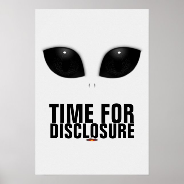 Affiche de divulgation des yeux des Aliens gris (Devant)
