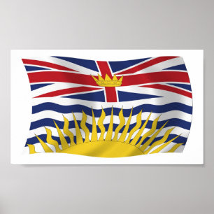 Affiche de drapeau de Colombie-Britannique