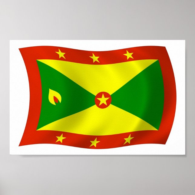 Affiche de drapeau de Grenade (Devant)