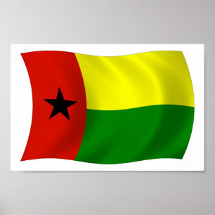 Affiche de drapeau de Guinée-Bissau