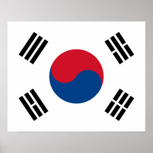Affiche de drapeau de la Corée du Sud