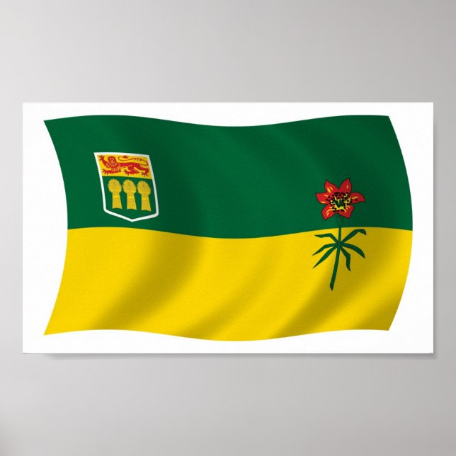 Affiche de drapeau de la Saskatchewan (Devant)