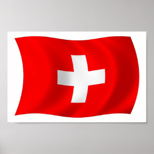 Affiche de drapeau de la Suisse