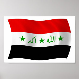 Affiche de drapeau de l'Irak