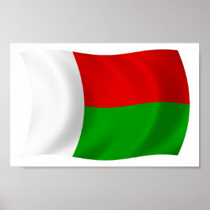 Affiche de drapeau de Madagascar