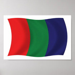 Affiche de drapeau de Mars