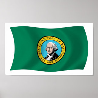 Affiche de drapeau de Washington