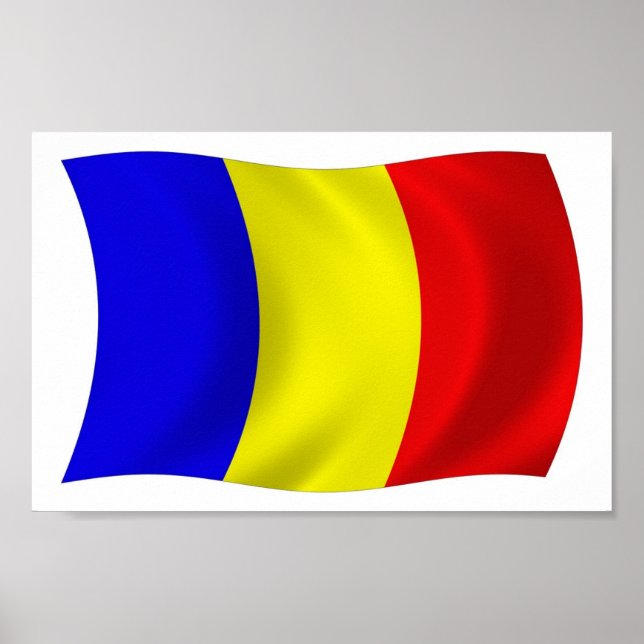 Affiche de drapeau du Tchad (Devant)