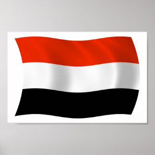 Affiche de drapeau du Yémen