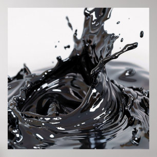 Affiche de dynamique des fluides en obsidienne