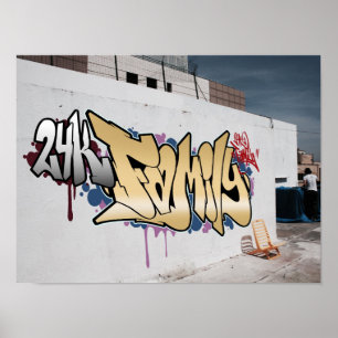Affiche de famille du graffiti 24K