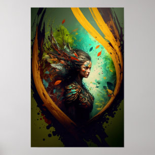 Affiche de Fantasy de Ranger Elfique   Art D&D 3