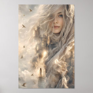 Affiche de fantasy du Château Éthéré de Lumière