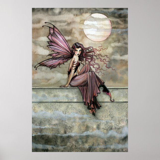 Affiche de fantasy gothique dark avec fée (Devant)