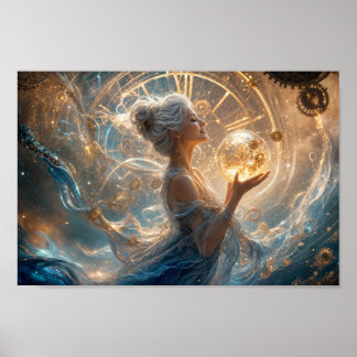Affiche de fantasy Rêverie Horlogère Dorée