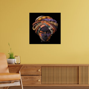 Affiche de femme africaine colorée