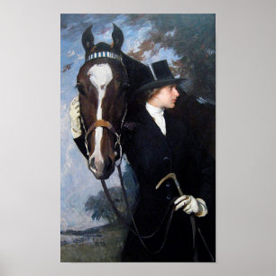 Affiche de femme et de cheval