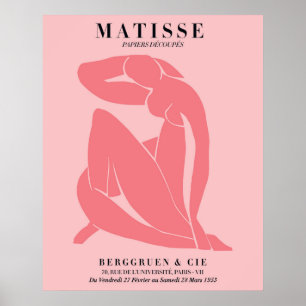 Affiche de femme rose blush Art mural de style M