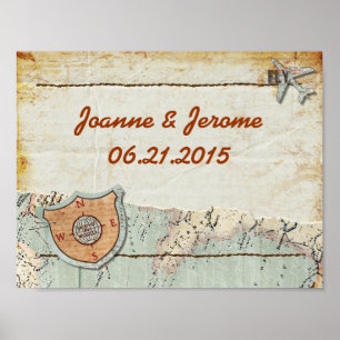 Affiche de fête de carte de voyage