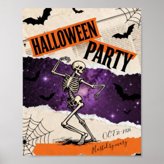 Affiche de fête d'Halloween personnalisable avec s