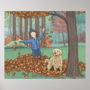 Affiche de feuilles d'automne