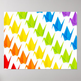 Affiche de fierté d'origami