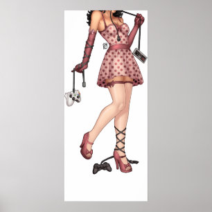 Affiche de fille de Gamer