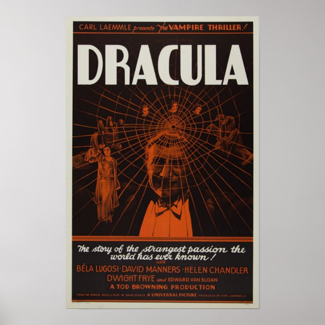 Affiche de film Vintage Dracula (Devant)