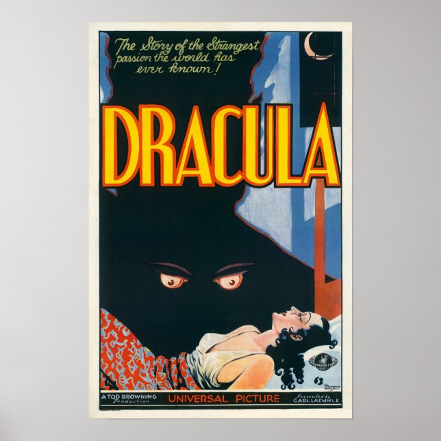 Affiche de film Vintage Dracula (Devant)