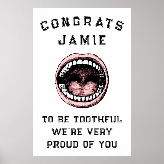 Affiche de fin d'études dentaires (Devant)