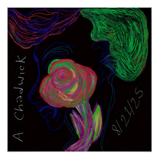 Affiche de fleurs africaine aux couleurs vives