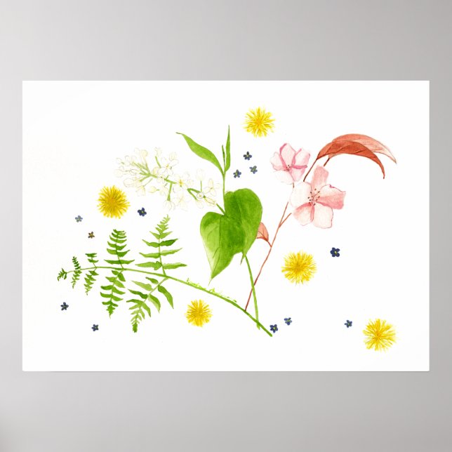 affiche de fleurs sauvages (Devant)