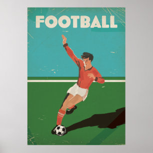 Affiche de football vintage