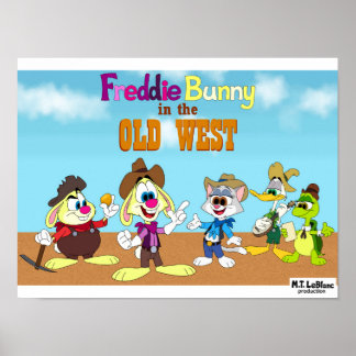 Affiche de Freddie Bunny dans le vieil Ouest