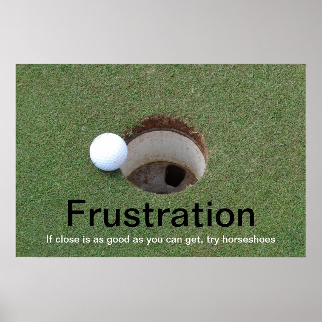Affiche de frustration du golf (Devant)