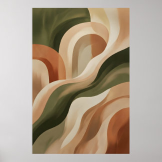 Affiche de galerie d'art mural abstrait en terre c