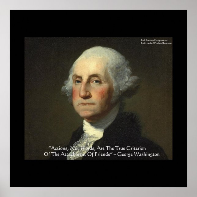 Affiche de George Washington "Actions pas mots" (Devant)