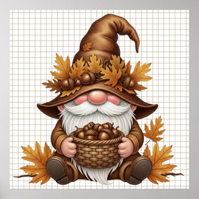 Affiche de gnome d'automne (Devant)