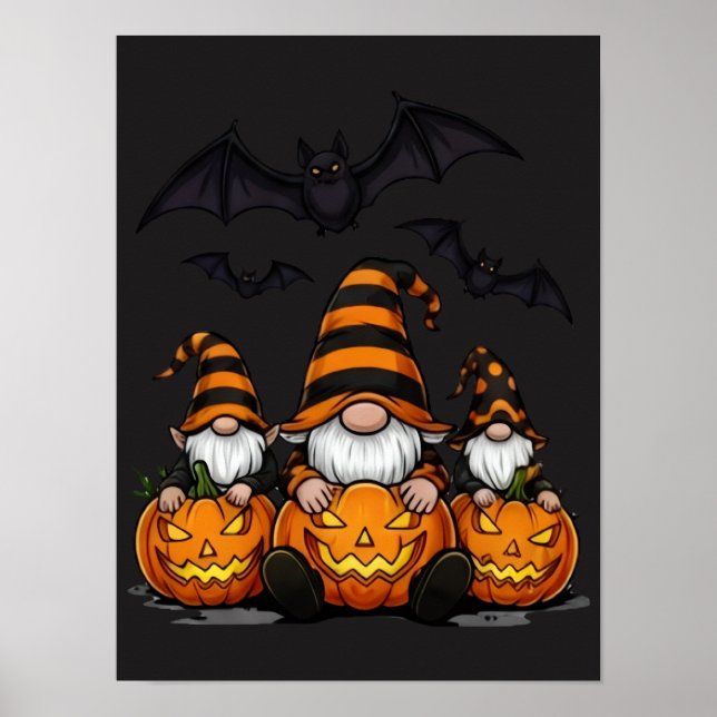 Affiche de gnome d'Halloween (Devant)