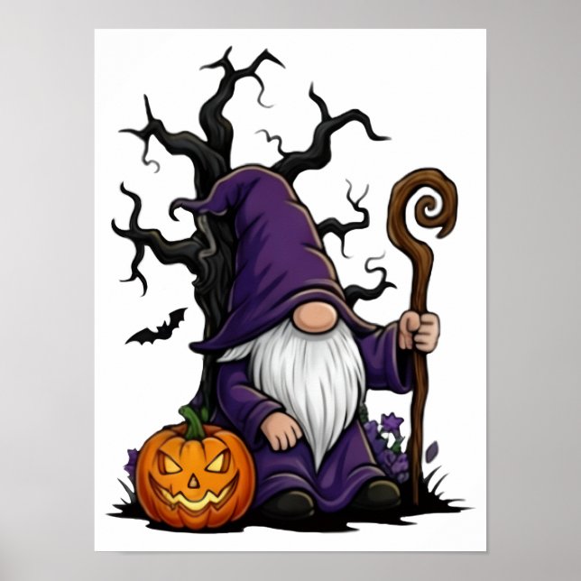 Affiche de gnome d'Halloween (Devant)