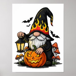 Affiche de gnome d'Halloween