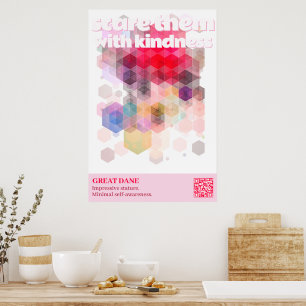 Affiche de Grand Danois Faites-leur peur avec gent