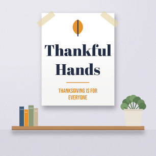 Affiche de gratitude pour les enfants : Mains reco