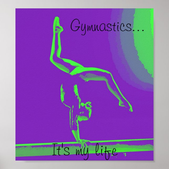 Affiche de gymnastique "C'est ma vie" (Devant)