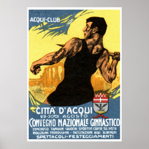 Affiche de gymnastique italienne 1920