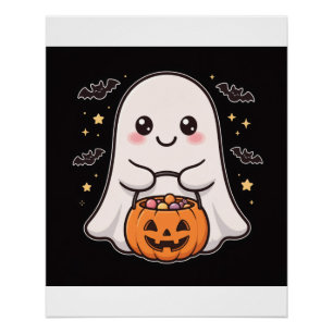 Affiche de Halloween pour un seau de bonbons à la