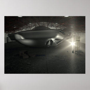 Affiche de hangar d'UFO de Roswell