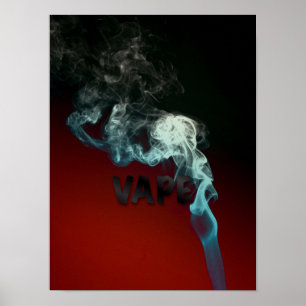 Affiche de haute qualité grunge de Vape de nuages