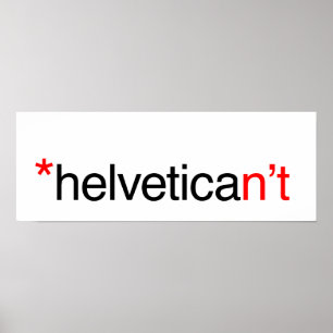affiche de helvetican't
